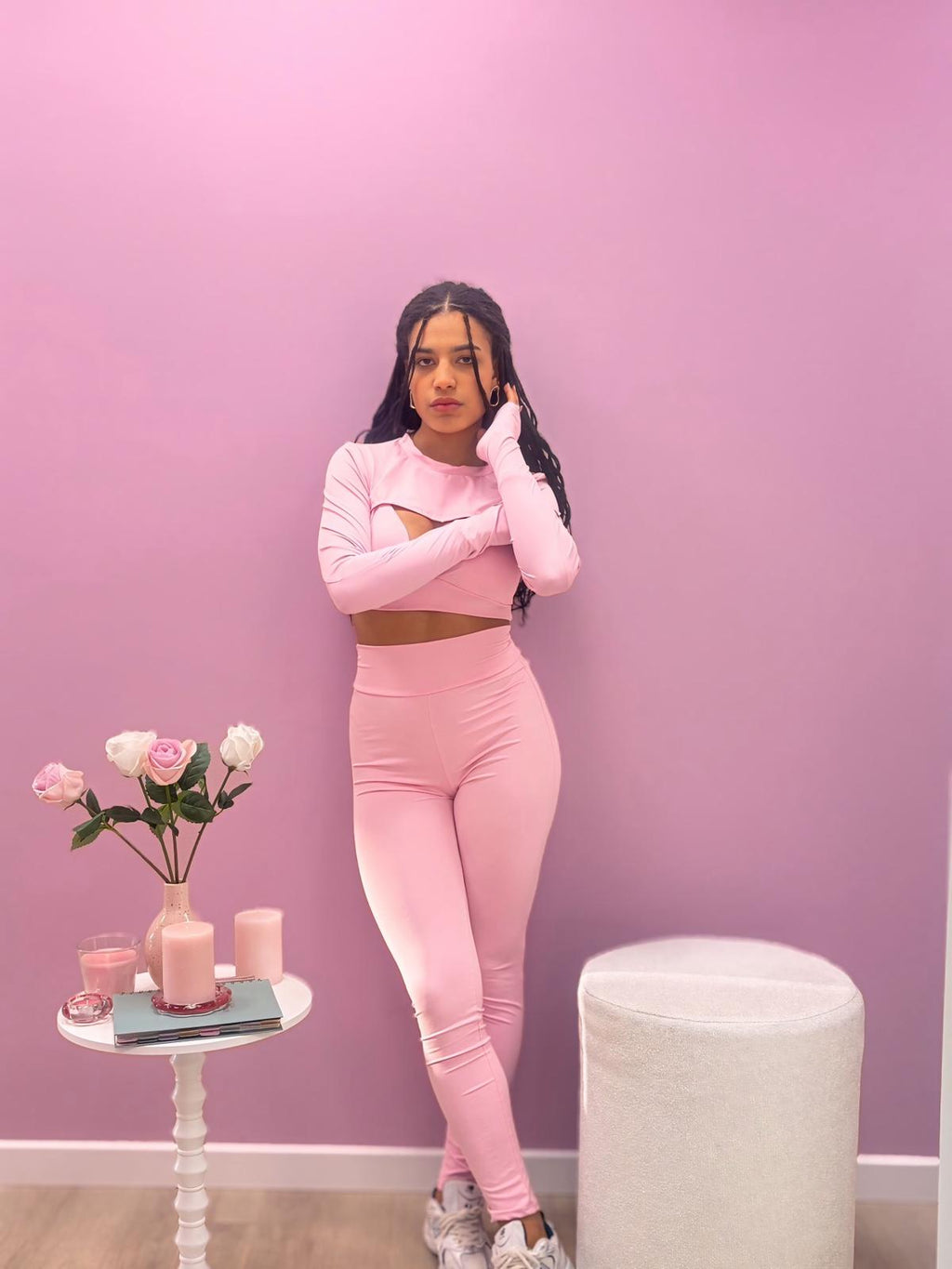 Completo Sportivo 3 Pezzi Rosa