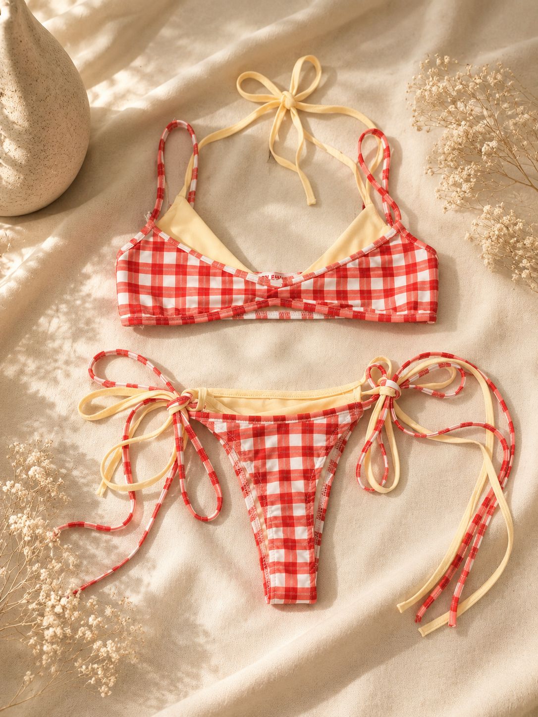 Bikini Double Rosso e Giallo