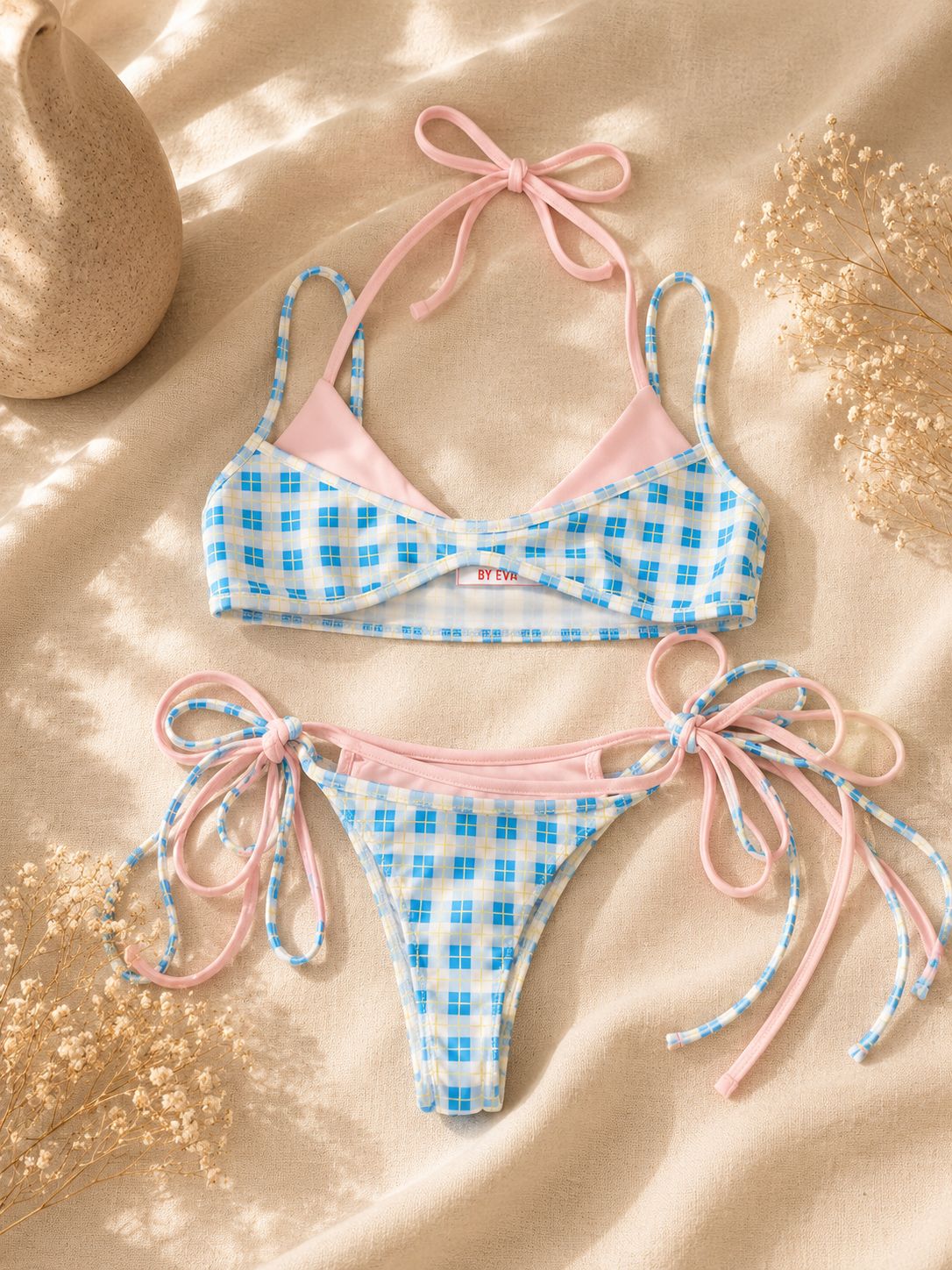 Bikini Double Rosa e Celeste