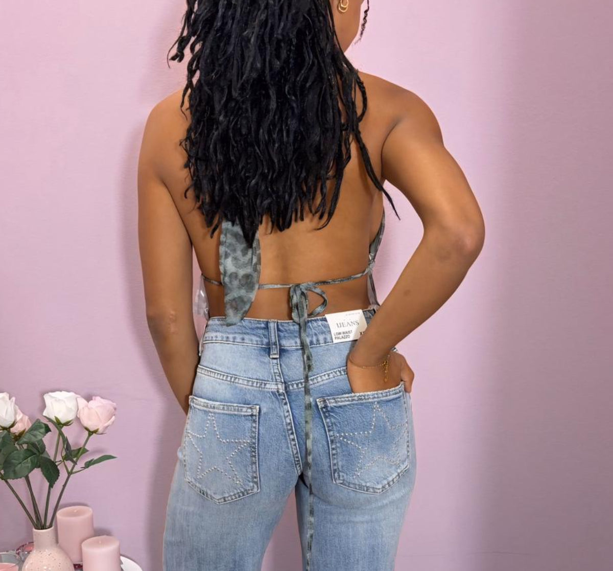 Jeans Low Waist Palazzo Stars